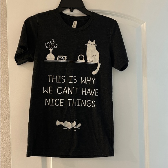 Ella Tops Bella Charcoal Heather Tshirt This Is Why We Cant Have